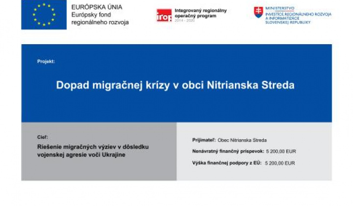 Fotka - Dopad migračnej krízy v obci Nitrianska Streda